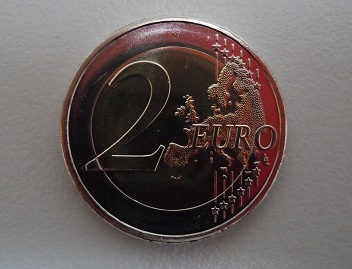 ドイツの珍しい 2 ユーロ硬貨