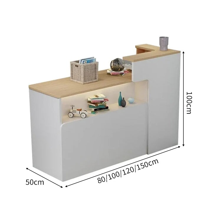 美容室や鍼灸院向けレジカウンター荷物置き付きW1500グレー@大阪東京名古屋