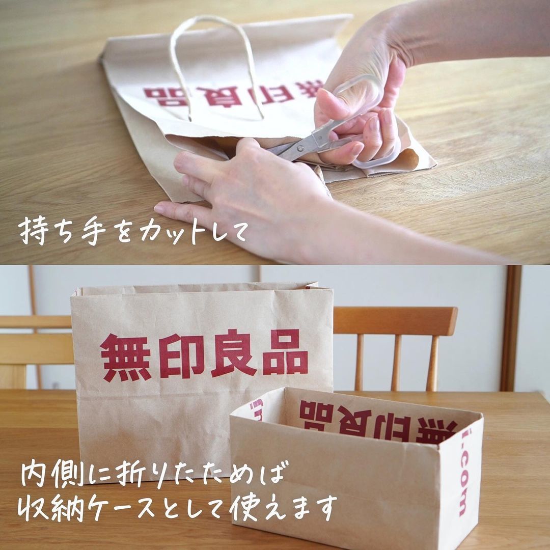 お気に入りの紙袋でDIYティッシュケース