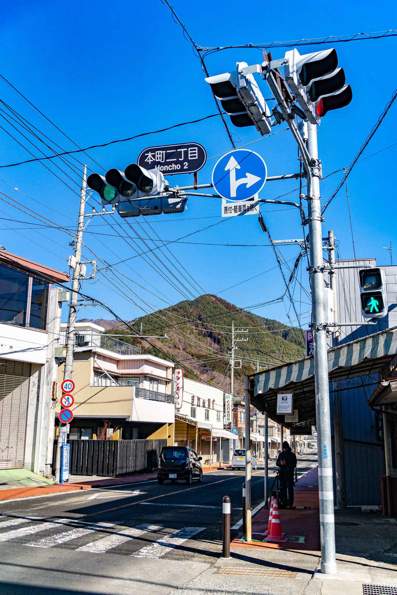 2020年1月号 富士吉田の本町通り - マチコレ！表紙のスケッチ