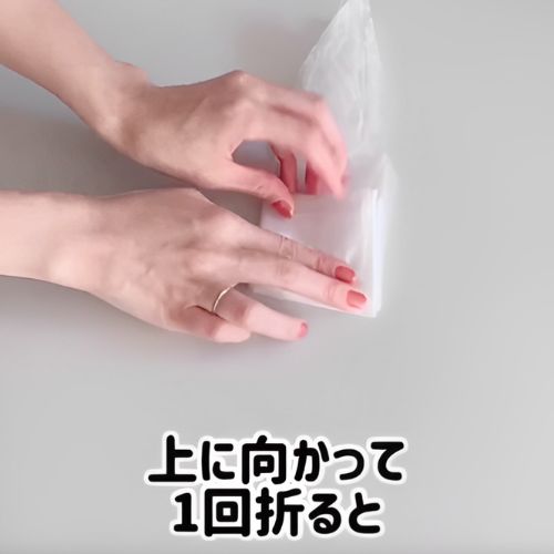 レジ袋のたたみ方シリーズ ズボラさんでも素早く簡単に！スピード四角折りポリ袋・ゴミ袋のサニパック