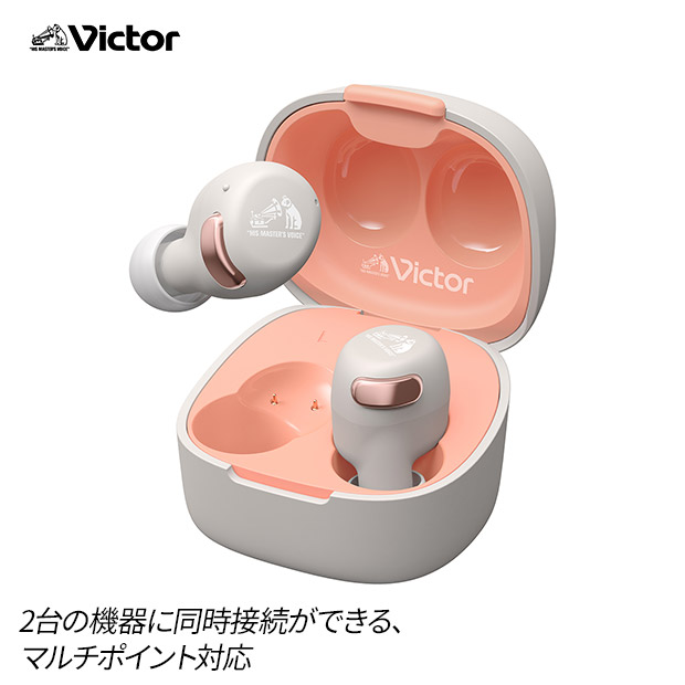 Victor ビクター イヤーカフ型 ワイヤレスイヤホンHA-NPIT高品位デザイン＆快適な装着感 防滴 Bluetooth5.3音を楽しむアクセサリー 音アクセ 長時間再生