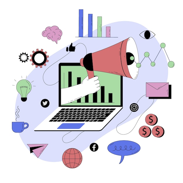 マーケティングのイラストイメージ の Stock ベクターAdobe Stock