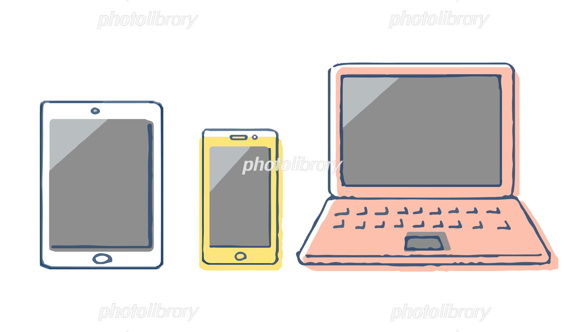 スマホ操作のイラスト ピンチアウト2パターン- イラストくん