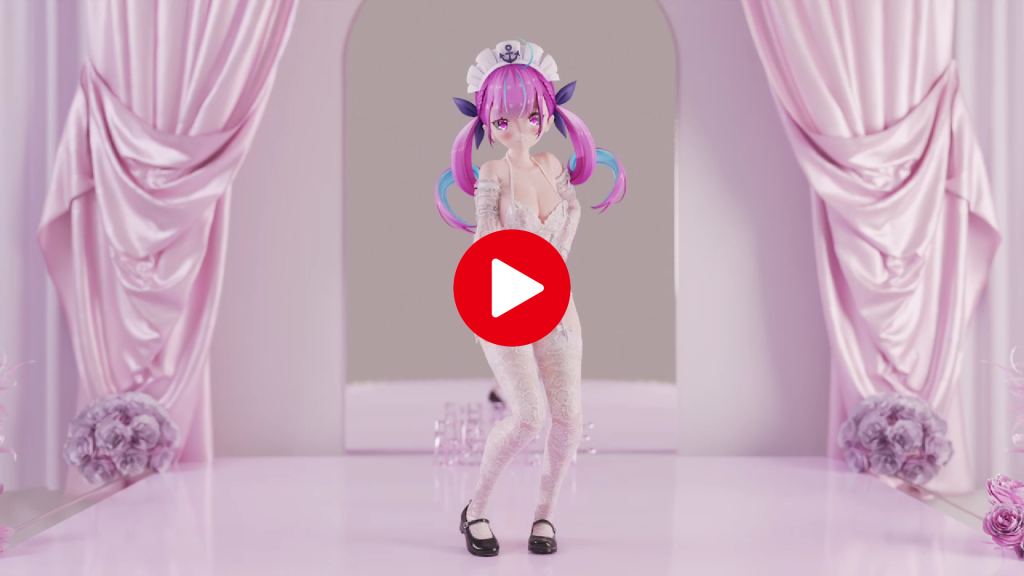 セクシーなルカ姉さんがチアコスで脱衣エロダンス MMD R18 -