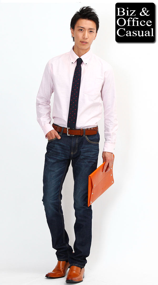 MAJI 長袖ボタンダウンシャツ ソフトピンク メンズ Mサイズ ビジネス カジュアルYahoo!フリマ 旧PayPayフリマ