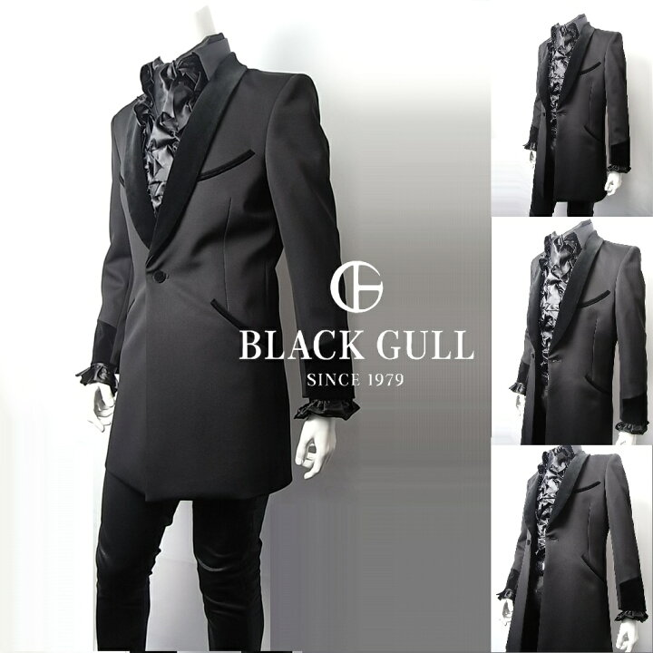 楽天市場BLACK GULL メンズ ステージ衣装 コスチュームロカビリー ロック バンド ライブ イベント ロングジャケット モード系ヴィジュアル系 品番 デザイン JA-515オーセンティック エドワード ジャケット 送料無料: BLACK GULL ブラックガル
