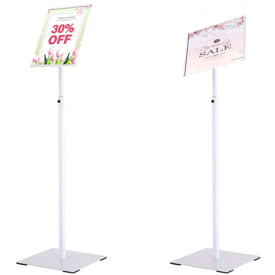 看板通販サインキングダム10個セット POPスタンド 卓上型 長さ調節可 W260xH300〜500mm FST-T50-10SET