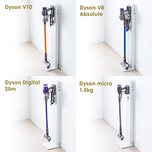 SANWA SUPPLY ダイソン用壁掛け収納スタンド スティッククリーナー汎用スタンド 壁寄せ アタッチメント・付属品収納 木製 ブラウンEZ2-STAND2DBRM : イーサプライ ヤフー店 - 通販 - Yahoo!ショッピング