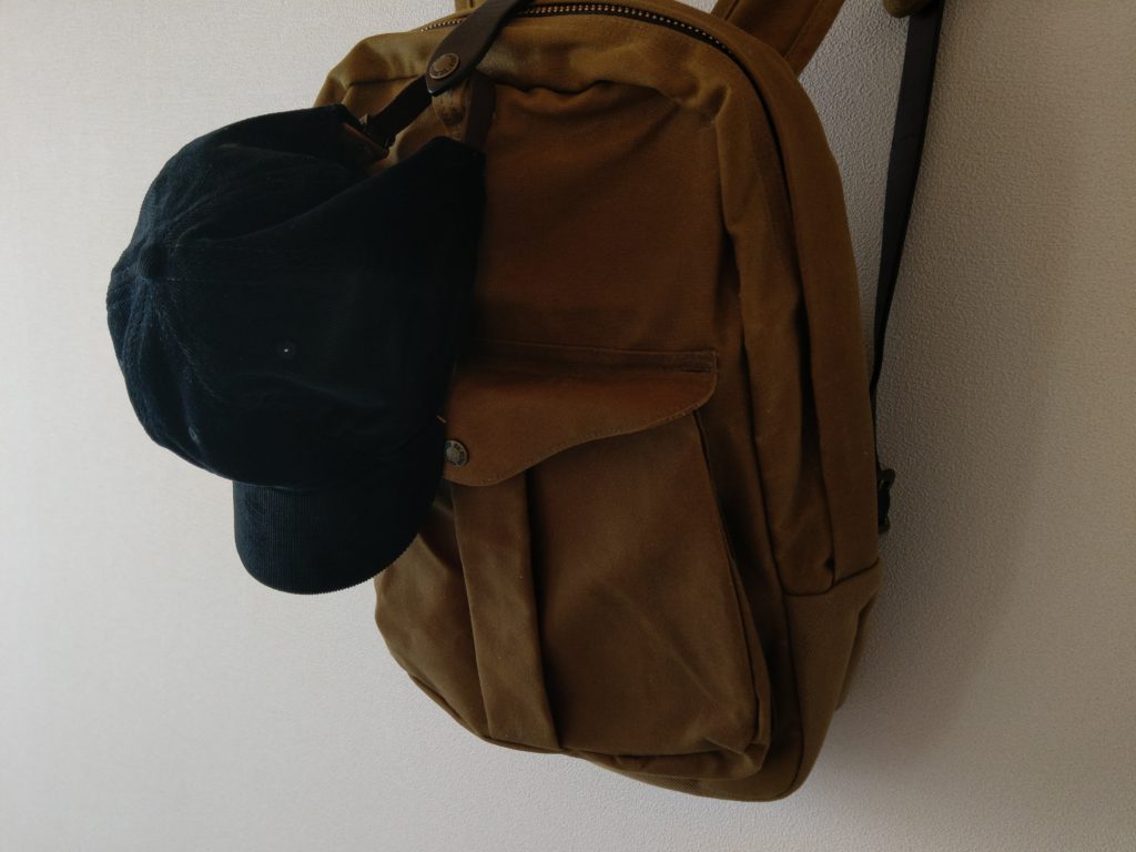 フィルソンリップストップナイロンバックパックブラックワンサイズ