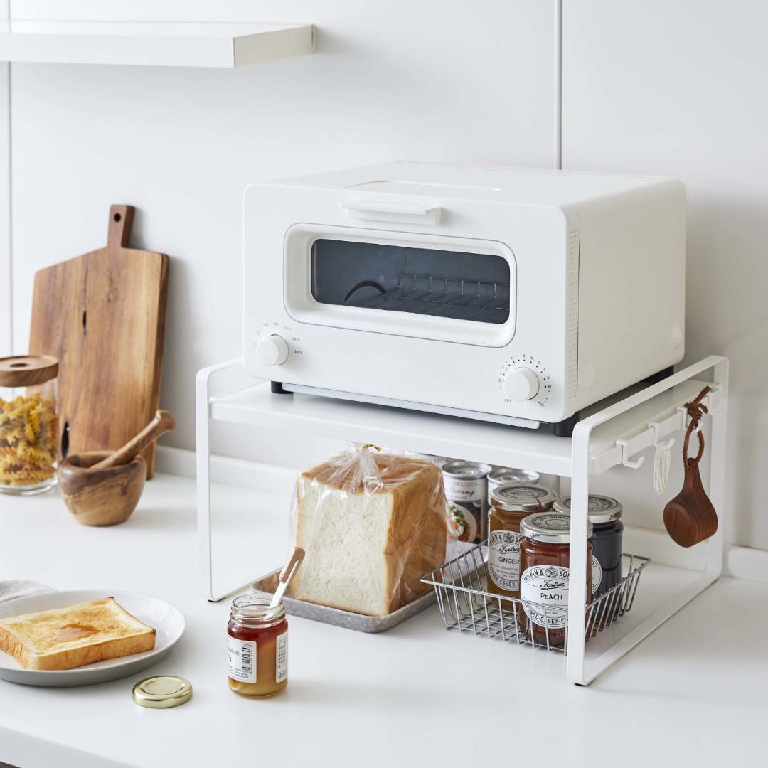 トースター ラック 2段 ホワイト トースター台 置き台 収納棚 キッチン収納 収納 キッチン レンジ上ラック レンジ上 ラックの通販 byA-life Shopラクマ