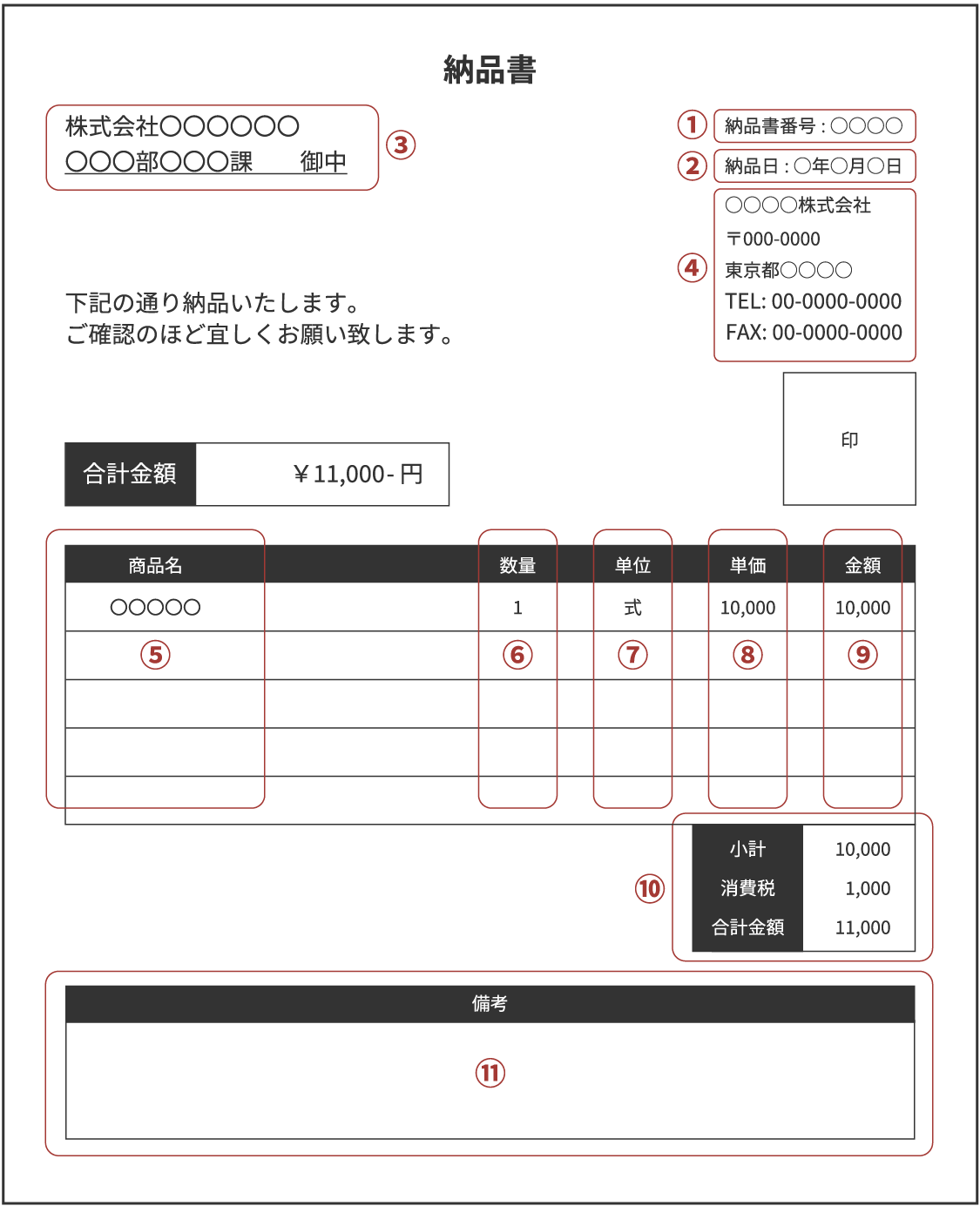 納品書の作成方法＜Misoca＞