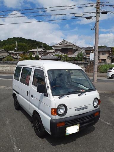 新型エブリィマイナーチェンジ新車丸目キット 新車エブリィ、ご納車でした🩶🩶モスグレーメタリックカスタムパーツPEACE の丸目キットを装着するだけで一気におしゃれ度UPしますね👀🌼 新車販売も受け付けております！ 是非ご相談ください🙇🏽‍♀️❣️