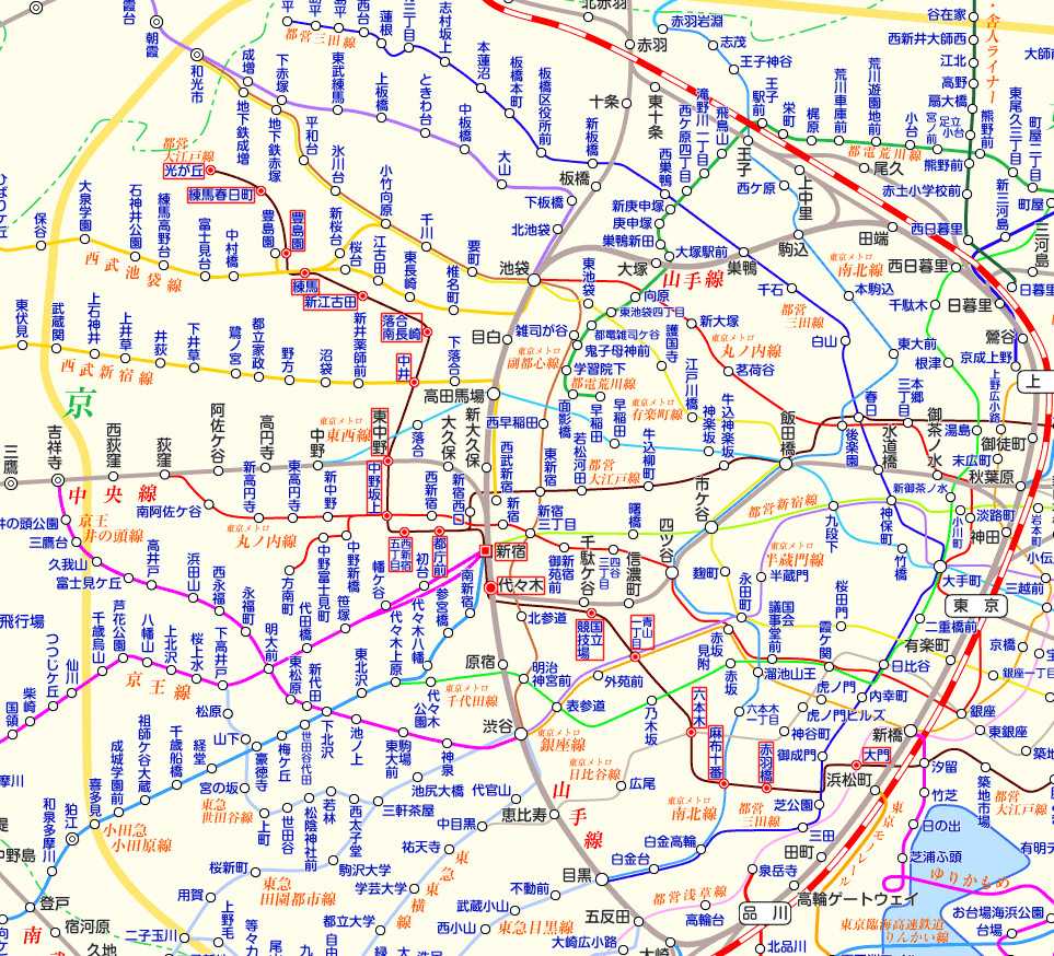 東京メトロ南北線の路線図・地図 - ジョルダン