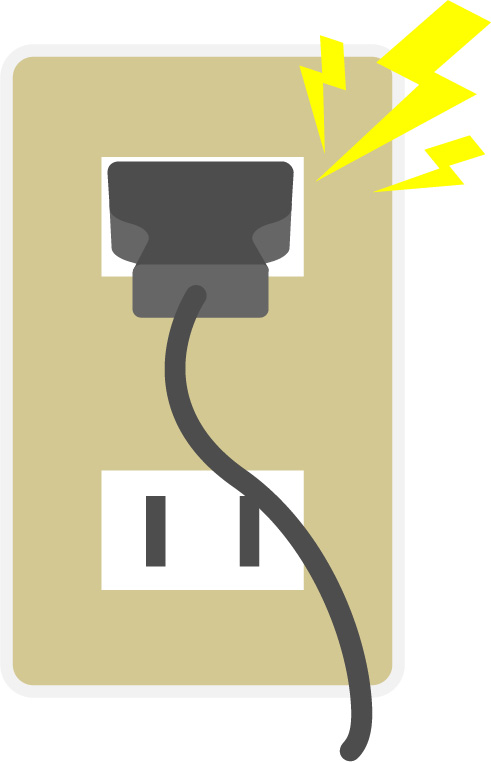 ACアダプターってこんなに火花出たっけ？これってハズレ品？ ﾟДﾟ ﾉ