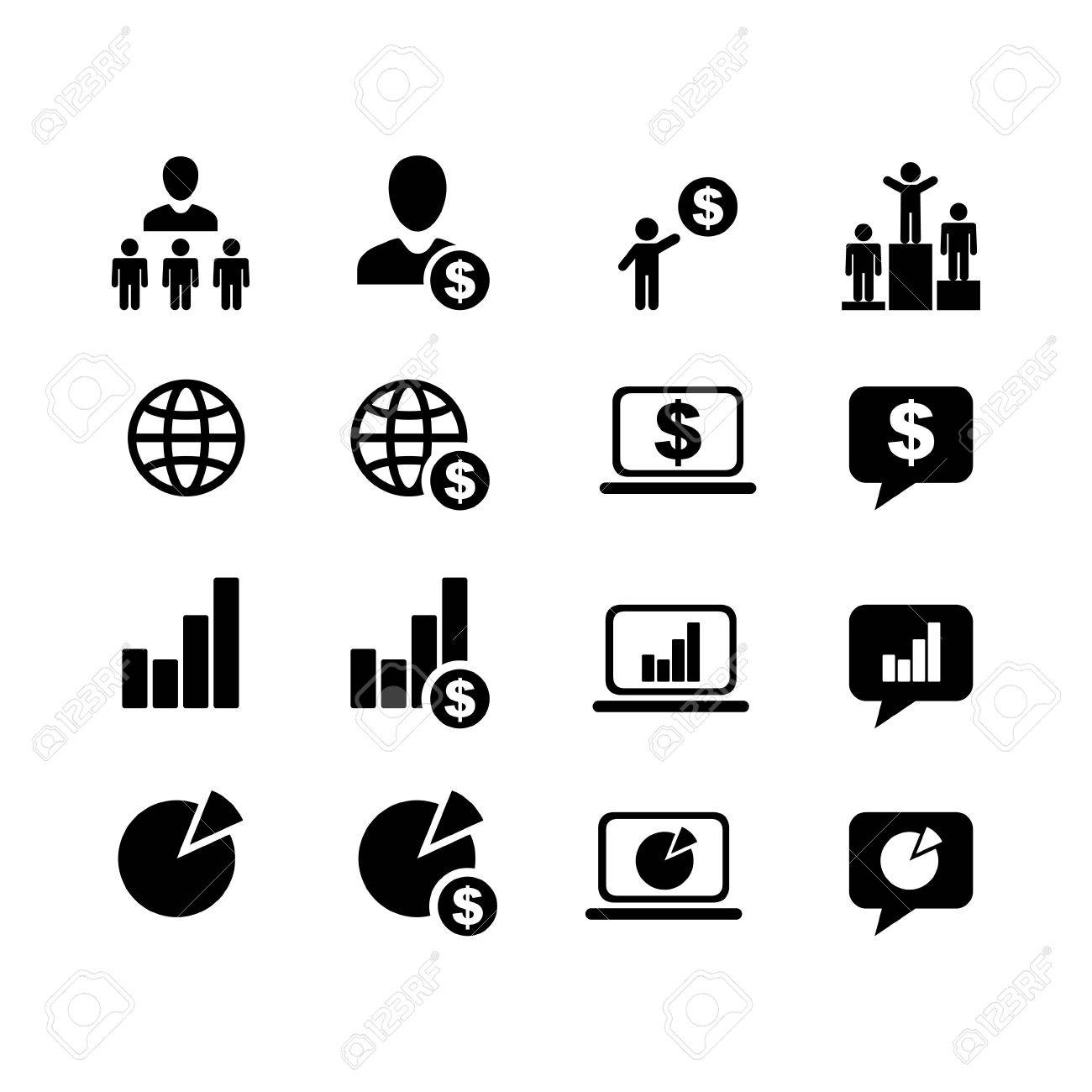 ビジネスマンと打ち合わせをする顧客のピクトグラム イラスト素材7672144- フォトライブラリ