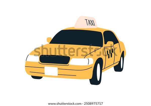 黒色のタクシーのイラストイラスト無料・かわいいテンプレート