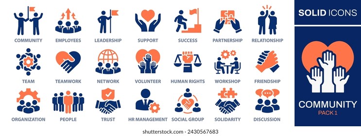 社会貢献活動のアイコン セット、フラット スタイルのイラスト素材・ベクター Image 69887508