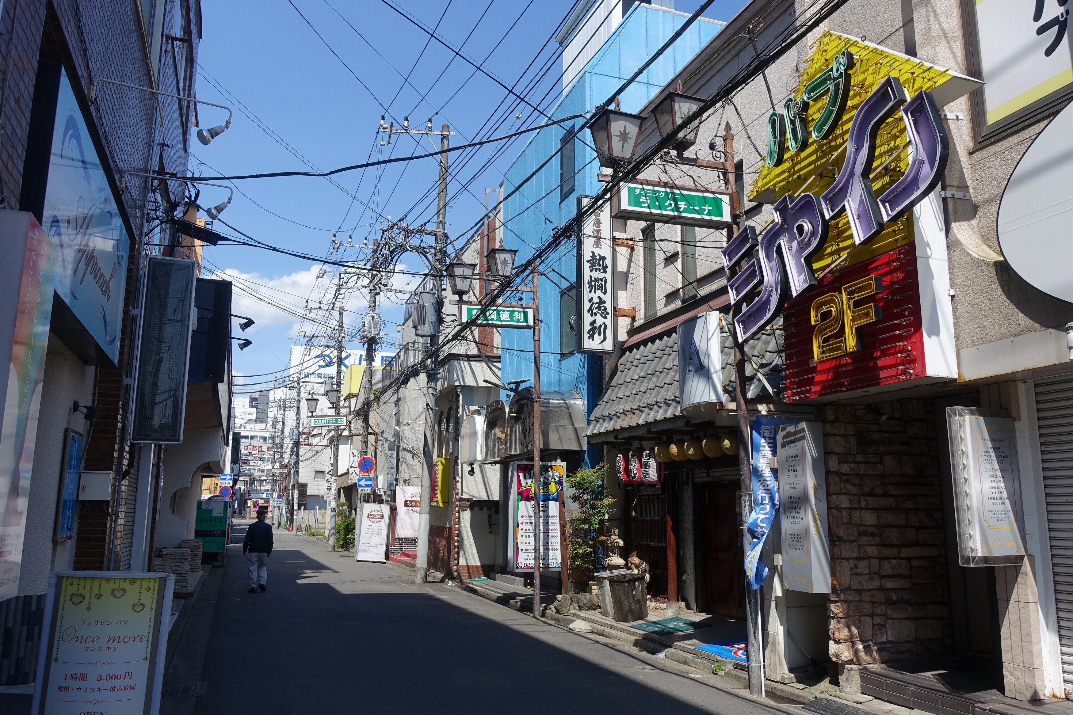 北関東の最大の歓楽街、桜町を散歩　茨城県土浦市　Japan