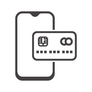 クレジットカード無料のAi・PNG白黒シルエットイラスト