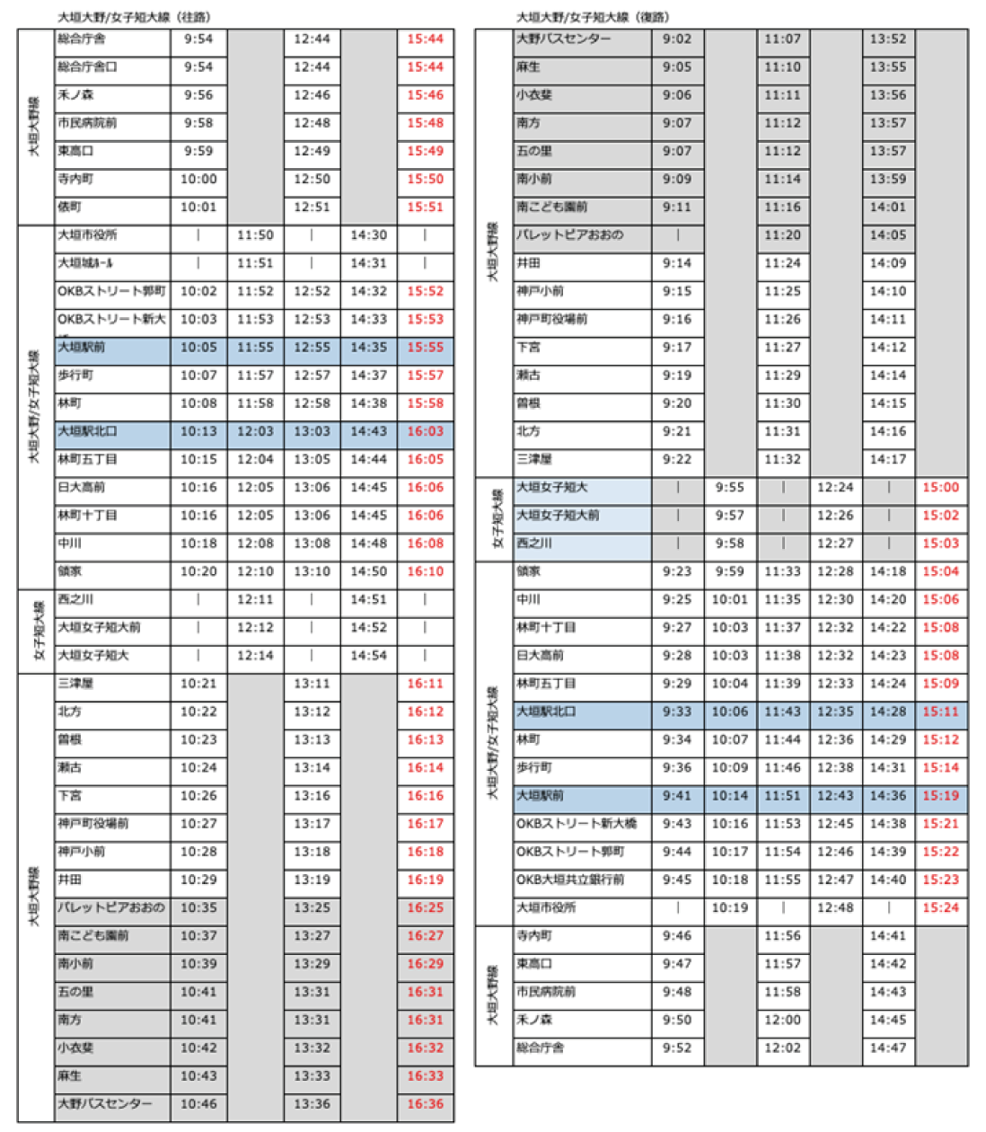 年代不明 鉄道 電車 時刻表 四日市・桑名・大垣 揖斐 東海圏 三重県