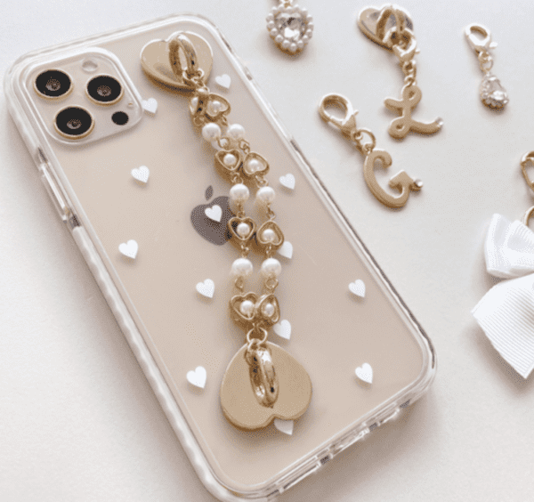 2個キーリングハンガー パーツ シルバー メタル スマホチェーン チェーン 貼り付け ケース アクセサリー部品 ハート形 : うり坊 - 通販 -Yahoo!ショッピング