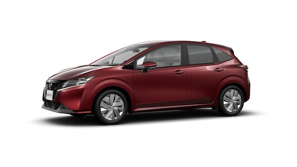 新型NOTE 珍しいボディカラーのバーガンディー - YouTube