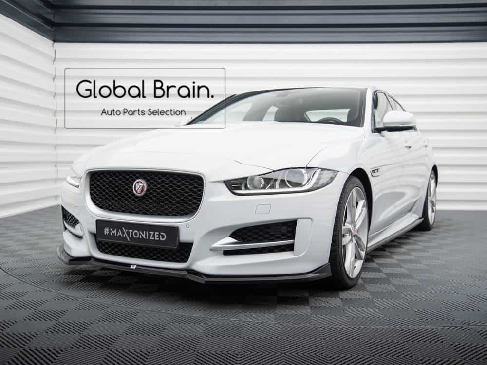 ジャガーXFXFLスタンダード2016-2019に適合する車のリアバンパーディフューザーリップ。スポーツブレーキカーボンファイ並行輸入品 リア カーボン カーバンパーブレード ディフューザー スポイラー ジャガーxe セダン 4ドア 2015 2016 2017 frp部品 カスタム