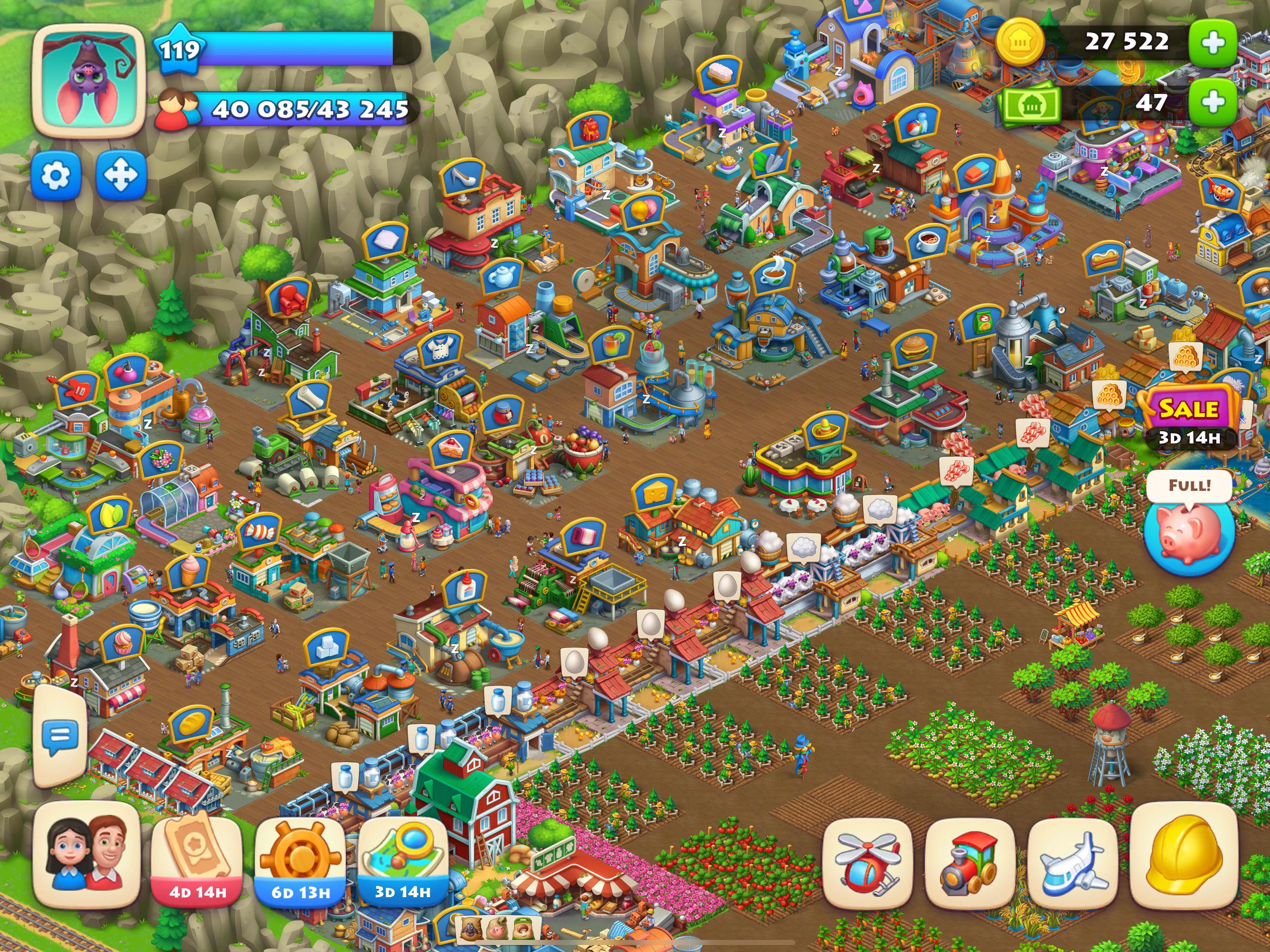 タウンシップTownship王道の箱庭ゲーム！畑も牧場も工場も！自分だけの街を作って発展させよう - スマプルタウン