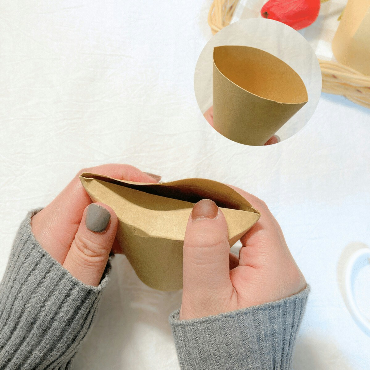 蓋が要らない紙製カップトピックス京の老舗御用達の折箱京朱雀道具町 勝藤屋
