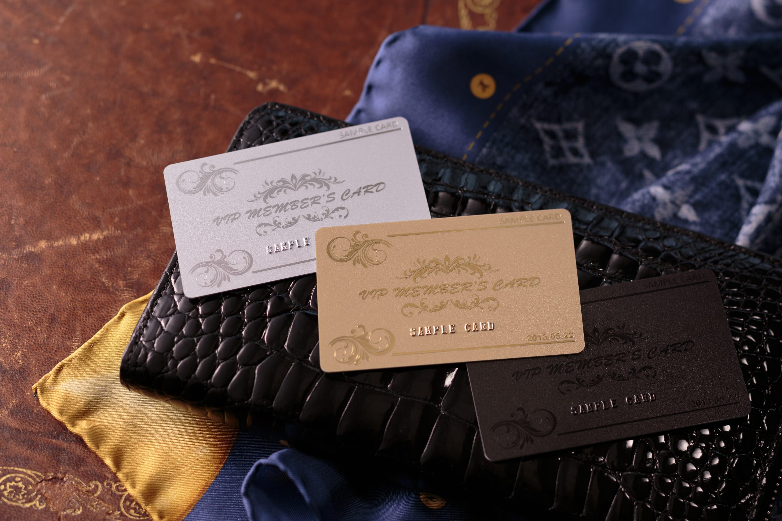 ＶＩＰ・メンバーズカード3プラスチックカード金銀印刷のロケットプリント