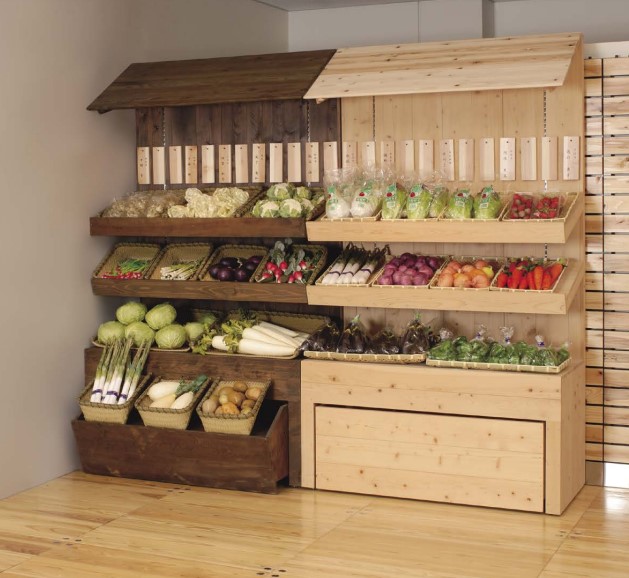 店舗用ディスプレイラック 木製棚でワイン展示に最適店舗什器の通販なら誉PRINTING