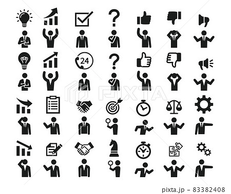 ビジネスマンのアイコンのピクトグラムイラスト素材透過、PNGフリー画像ダウンロード - Pngtree