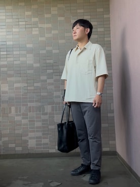 UNIQLOのポロシャツを使った「ビジネスカジュアル」の人気ファッションコーディネート - WEAR
