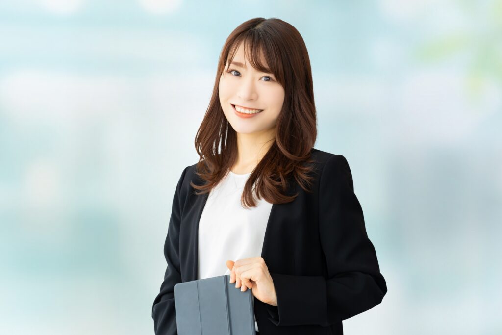 ビジネス・プロフィール写真女性スタジオファン・プロモーション