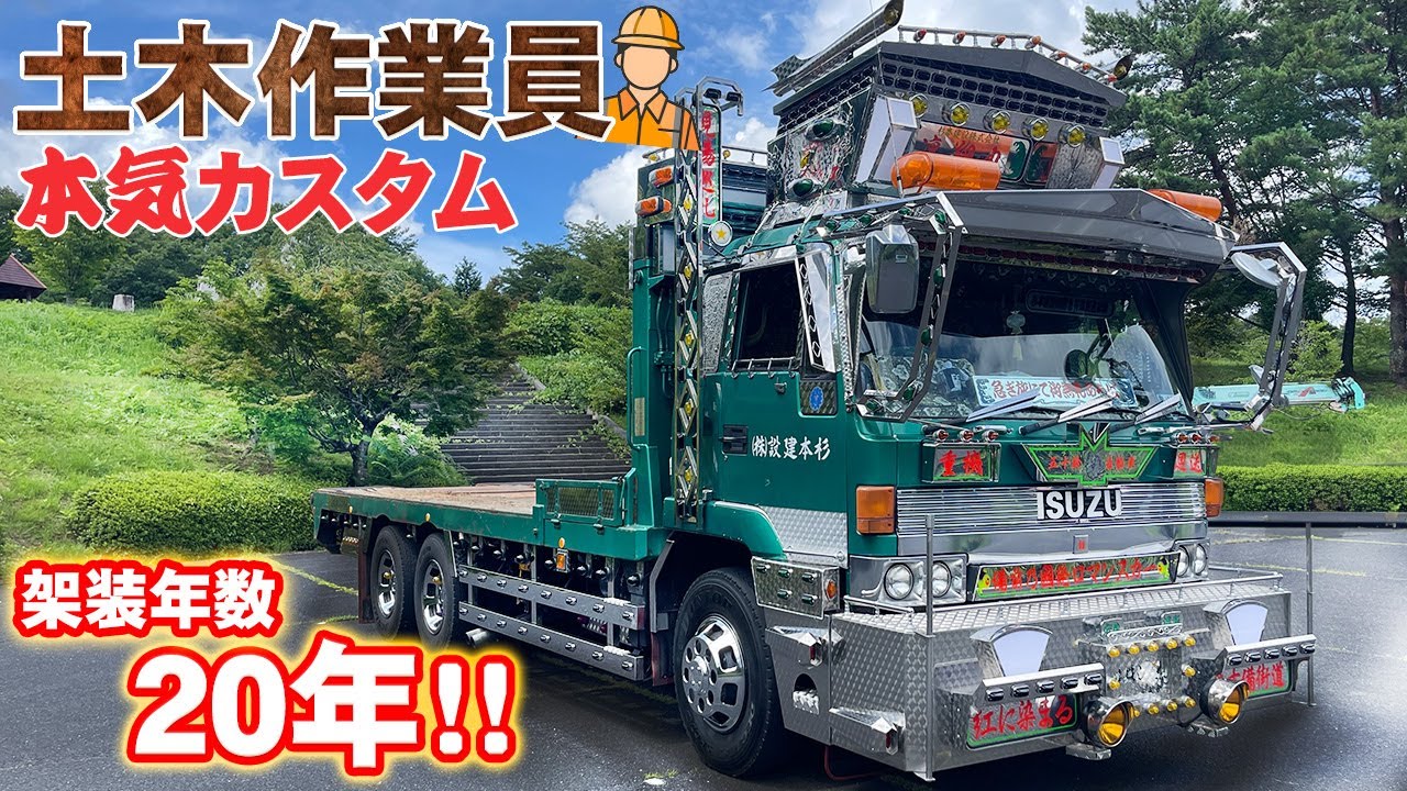 茨城縣清心丸荷役レトロ仕様すずき工芸仕事車国道銀座ロマンスカー24年前第二次デコトラ世代トラック野郎