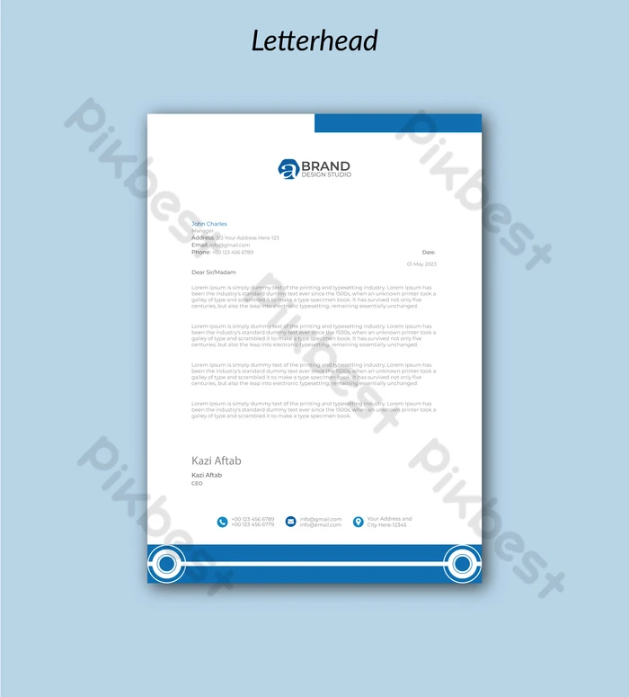 2ページ - レターヘッドテンプレート・添え状・送付状・カバーレターテンプレートでおしゃれなデザインを無料作成Canva