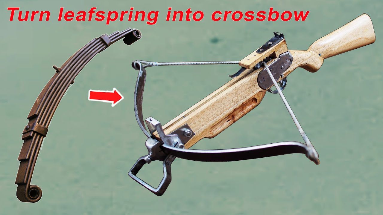 このクロスボウのトリガーメカニズムの一般的なコンセプトについて何か考えはありますか？ 緑色のものは輪ゴム バネです: r Bowyer