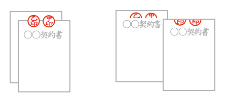 解説図付き 割印の正しい位置とは？ 契印との違いも解説書式の例文書き方コラムbizocean ビズオーシャン ジャーナル