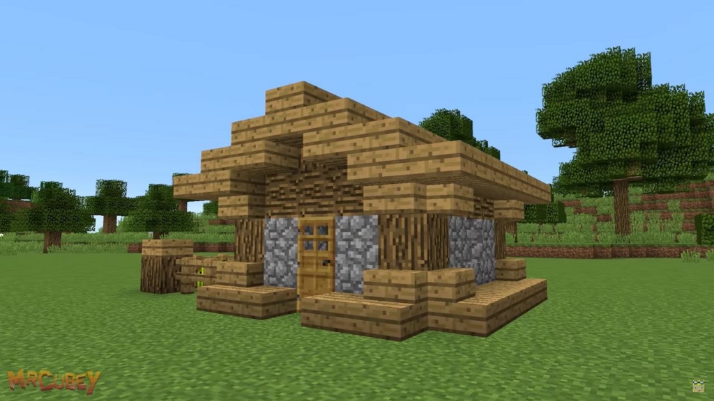 マイクラ 簡単！サバイバルで最初につかう「仮拠点」をつくろう！おすすめの場所も紹介！ 建築講座 ‐第1回‐ - すろーのマイクラ日記