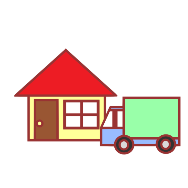 引っ越しトラックのイラスト - イラストの里