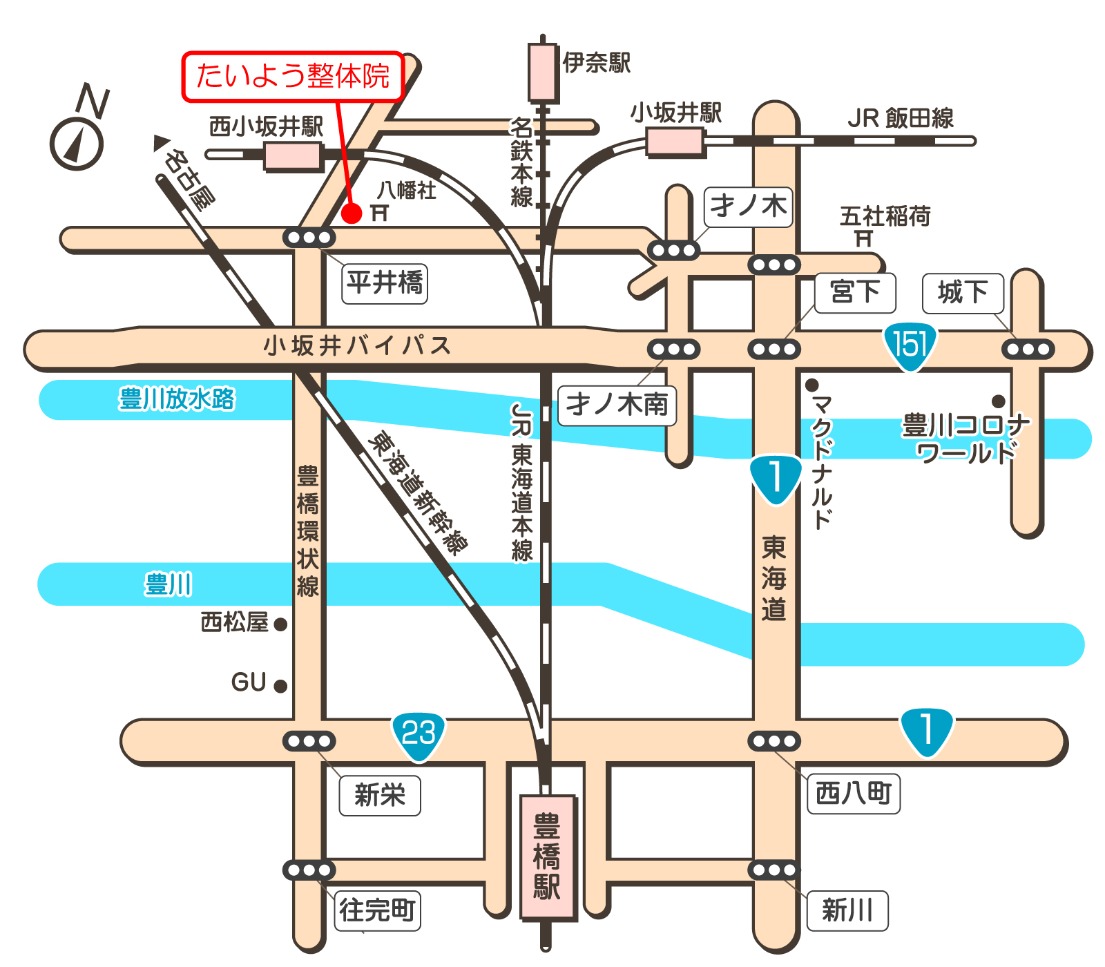 西小坂井配線図: 懐かしい駅の風景～線路配線図とともに