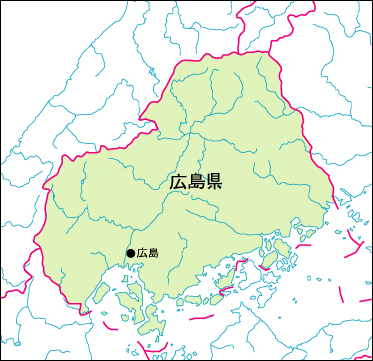 広島県の地図 県庁所在地マーク 都道府県単位の地図のイラスト 地図シルエット170073112- イメージマート