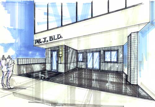 オフィスビル CGパース その他地域のオフィスのデザイン施工事例店舗設計施工.com