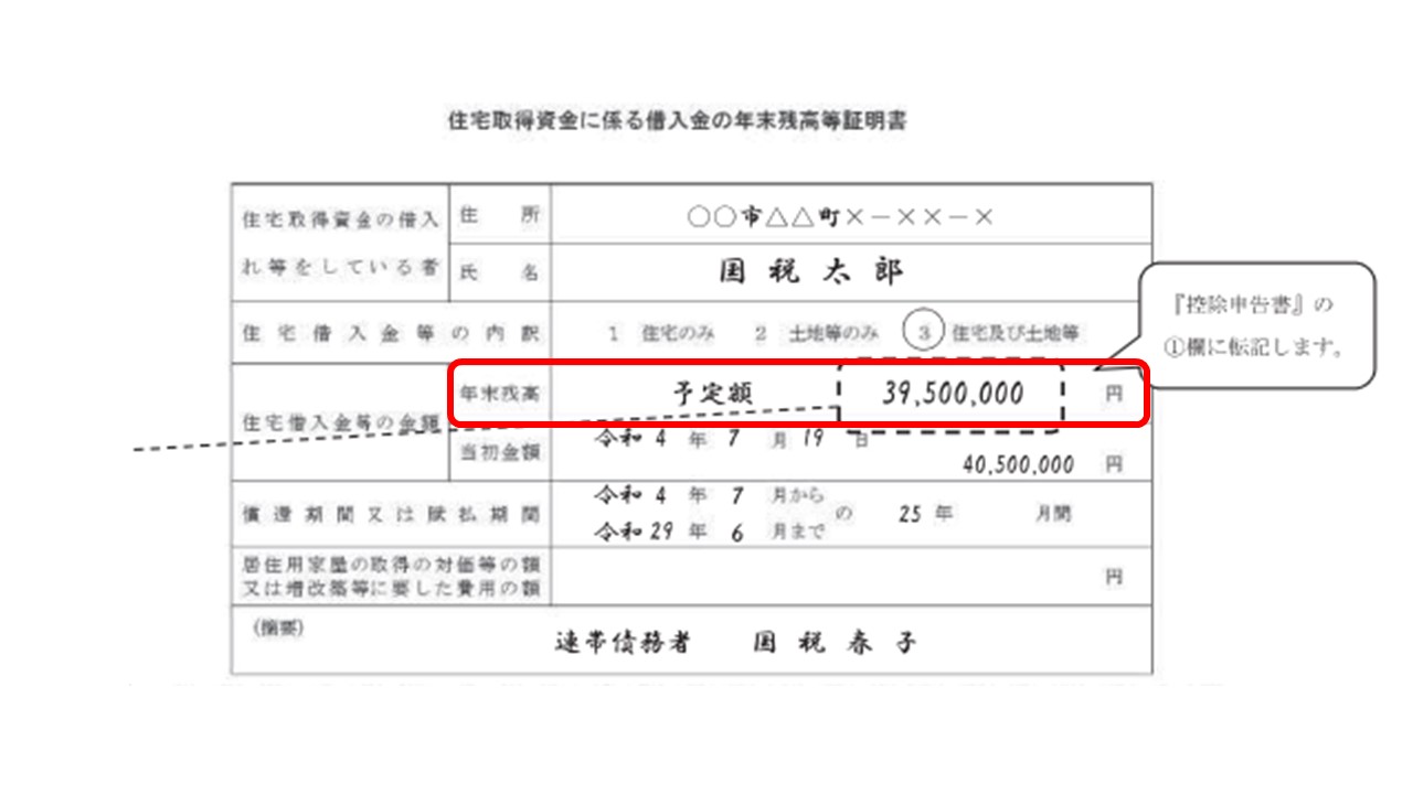 住宅ローン 年末残高証明書 住宅ローン控除用住宅ローンSBI新生銀行