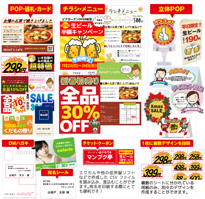 ささっとチラシ販促物作成 POSA版製品概要株式会社デネット
