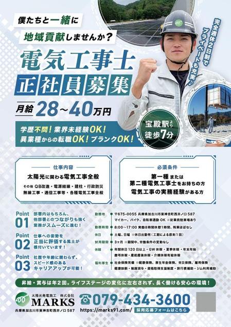 飲食店スタッフ募集 正社員・アルバイト チラシ・POP カフェ・バル向けのデザイン - BuzzFood