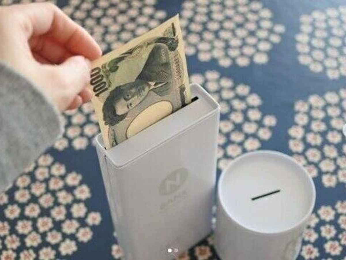 100万円貯まる貯金箱 お札 災害グッズ コンパクトサイズ ブラウン, コンパクトサイズ