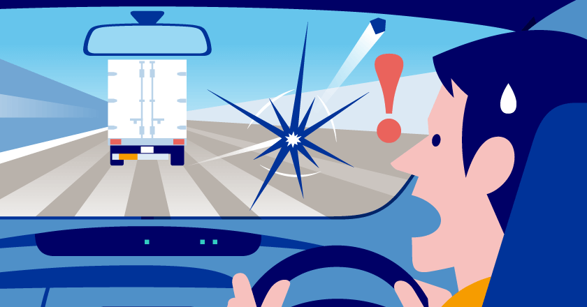 飛び石の傷の修理や補修は車両保険で補償される？チューリッヒ