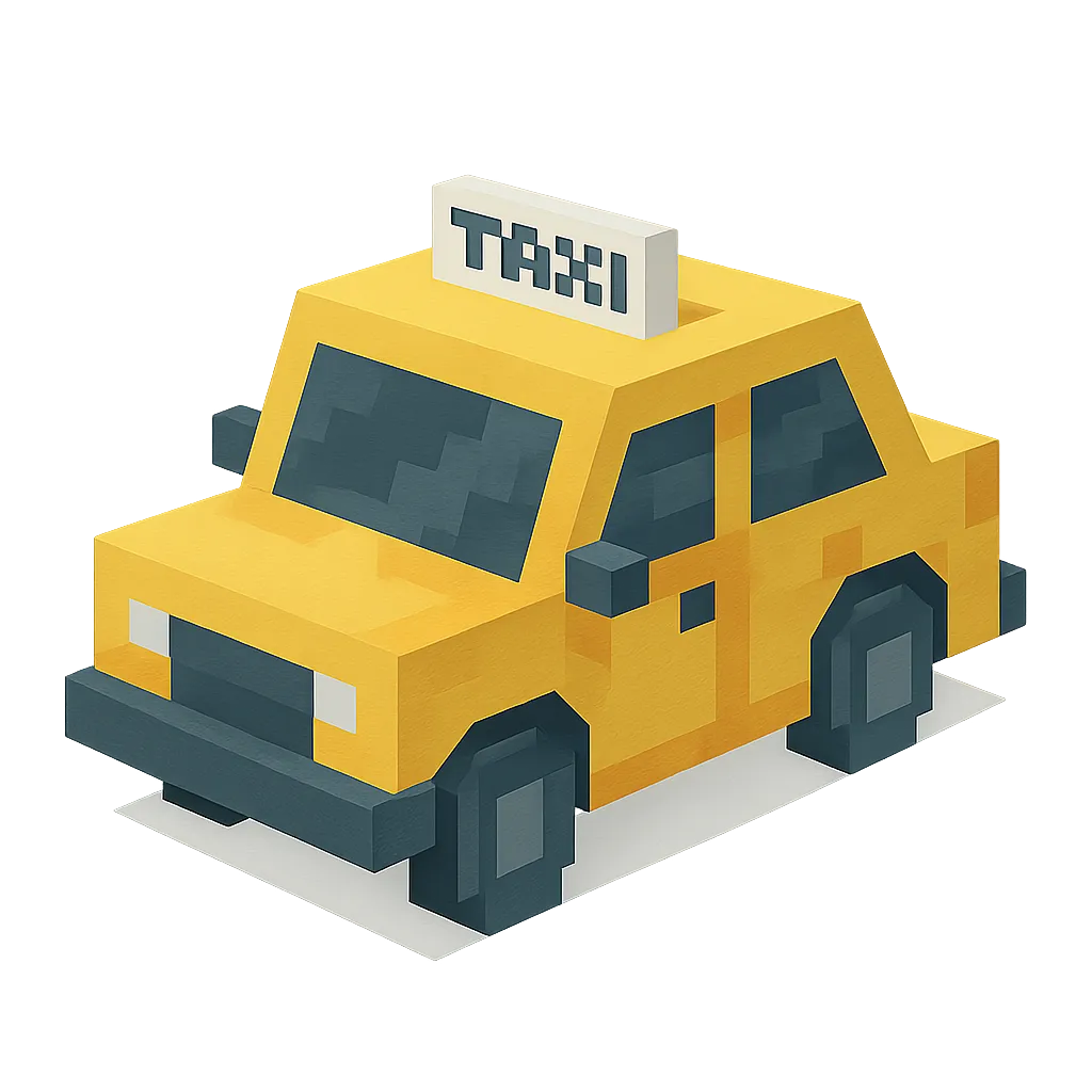 タクシー乗り場 停留所 - アイコンイラストフリー素材背景透明